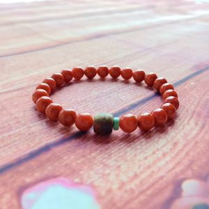 Red Agate with Agarwood & Turquoise Bracelet – Prosper·Purify·Renew