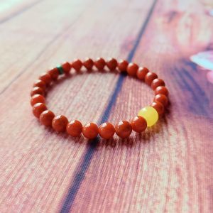 Southern Red Agate with Amber & Turquoise Bracelet – Vitality·Prosper·Protect