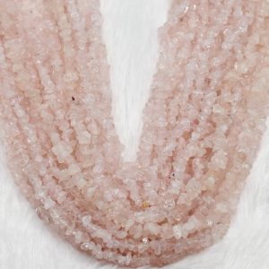 Premium Natural Quality Rose Quartz Uncut Chip Beads Healing Gemstones for Jewelry Making Meditation