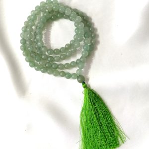 Price Premium Quality  Durable 8mm 108 Bead Prayer Jap Mala Necklace Green Aventurine Gemstone Meditation