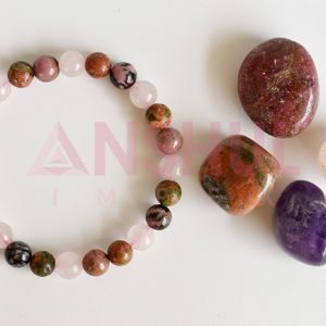 Elegant Design High Quality Natural Gemstones Gift Set FORGIVENESS Intention Crystals Kit 8mm Beads 1mm Hole