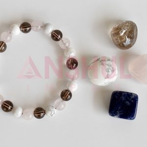 Natural Tumbled Crystal Stone Gift Set for Emotional Healing Calmness ANGER Intention Crystals Kit 1mm Hole 20-25mm Tumbled 8mm