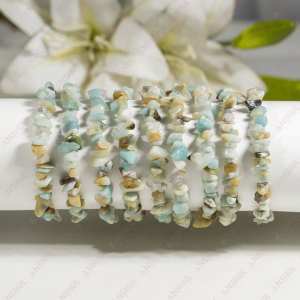 Top Selling Natural  Healing Irregular Chip Unisex Trendy Bracelet Healing Crystals Meditation Fashion