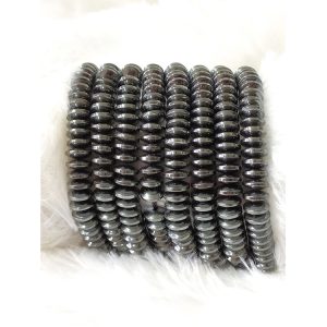 Factory Direct Price Premium AAA Elegant Beautiful Design Metallic Gray Loose Howlite Rondelle Beads Strands for Making