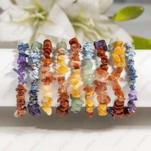 Top Selling Natural Crystal Clear Quartz Healing Irregular Chip Bracelet for Meditation Trendy Party Fashion Jewelry