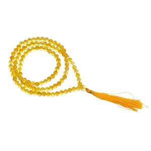 Top Supplier Selling Best Quality Yellow Luxury Mantra Counting Use 100% Natural Citrine Heated Gemstone 8mm Durable Jaap Mala