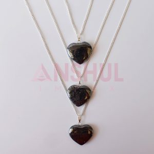 Premium AAA Grade Unisex Hematite Heart Shape Pendants for Wedding and Party Wear at Bulk Purchase