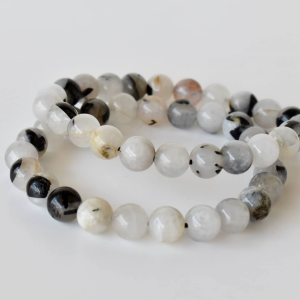 Natural Black Rutile 8mm Beaded Bracelet Superb Quality Healing Crystals Fashion Jewelry Romantic Unisex Anniversary Meditation