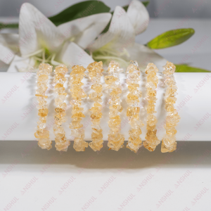 Best Selling Natural Citrine Irregular Shape Gemstone Chip Bracelet Healing Crystals for Meditation Jewelry Fashion At Best Rate