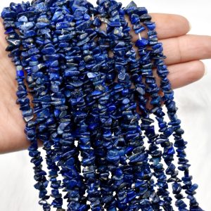 Hot Selling  Lapis Lazuli Uncut Chip Beads Natural Crystal Stone for Healing Jewelry Making UNB-LAP
