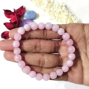 Eye Catching Design Trendy Handcrafted Unisex 8mm Rose Quartz Faceted Beads Tibetan Buddhism Bracelets Healing Meditation