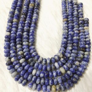 Luxury Style Modern Design Premium AAA Grade Sodalite Crystal Rondelle Beads of Blue Color for Making Bracelets Necklaces