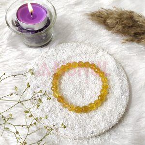 Manufactured Best Quality Faceted  Heated Citrine Beads Bracelets Trendy Design Handcrafted  Grade Tibetan Buddhism