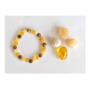 Exclusive Range Premium Quality Eco-Friendly Natural SOLAR PLEXUS Chakra Crystals Kit Polished 1mm Hole Diameter Spiritual