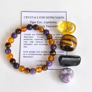Premium Quality Natural DEPRESSION Intention Crystals Kit Grade Hot Selling Promote Hope Healing Meditation Tumbled Crystal