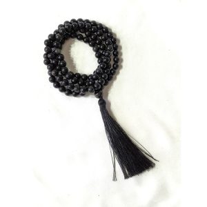 Premium Quality High Grade Durable 100% Natural 8mm Gemstone Semi Precious 108 Bead Jap Mala Made Black Obsidian Prayer