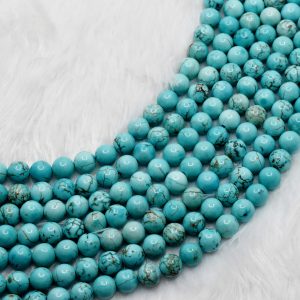 Bulk Loose  Howlite 8MM Round Healing Gemstone Beads for Jewelry Making