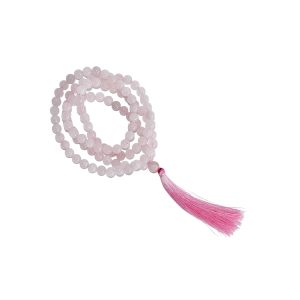 Best Price Outstanding Quality 8mm Soft Pink Color 108 Prayer Beads Rose Quartz Gemstone Mala For Meditation Stress Relief