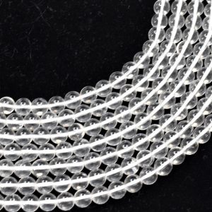 Loose Beads 8mm AAA Crystal Quartz Round Gemstone for Jewelry Making  RB-CRY-8