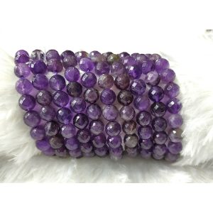 Widely Selling Top Notch Quality Natural Purple Gemstone Amethyst Faceted Beads Strands for Making Jewelry at Reasonable Price